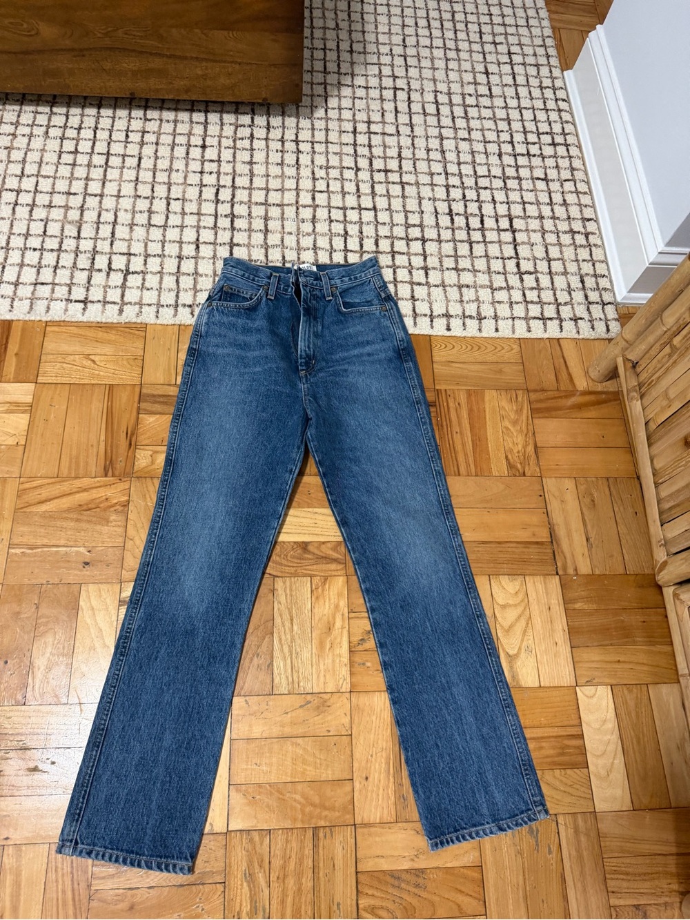 Agolde Women's Straight-Leg Jeans in Blue Wash